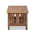 thumbnail image 3 of Baxton Studio Rylie Table Basse Rectangulaire en Bois avec Tablette Inférieure, Brun Noyer, 3 of 8