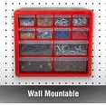 thumbnail image 5 of - 75-ST6067 Storage Drawers-12 Compartment Organizer Desktop or Wall Mount Container- 4 Large and 8 Small Bins for Hardware, Beads, Jewelry, and More by, 5 of 6