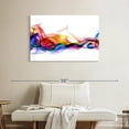 thumbnail image 2 of Elephant Stock Rainbow Smoke Wall Art - Horizontal Canvas Wall Art - Living Room Wall Decor - Abstract Canvas - White And Brown Decor - 39" x 26", 2 of 8