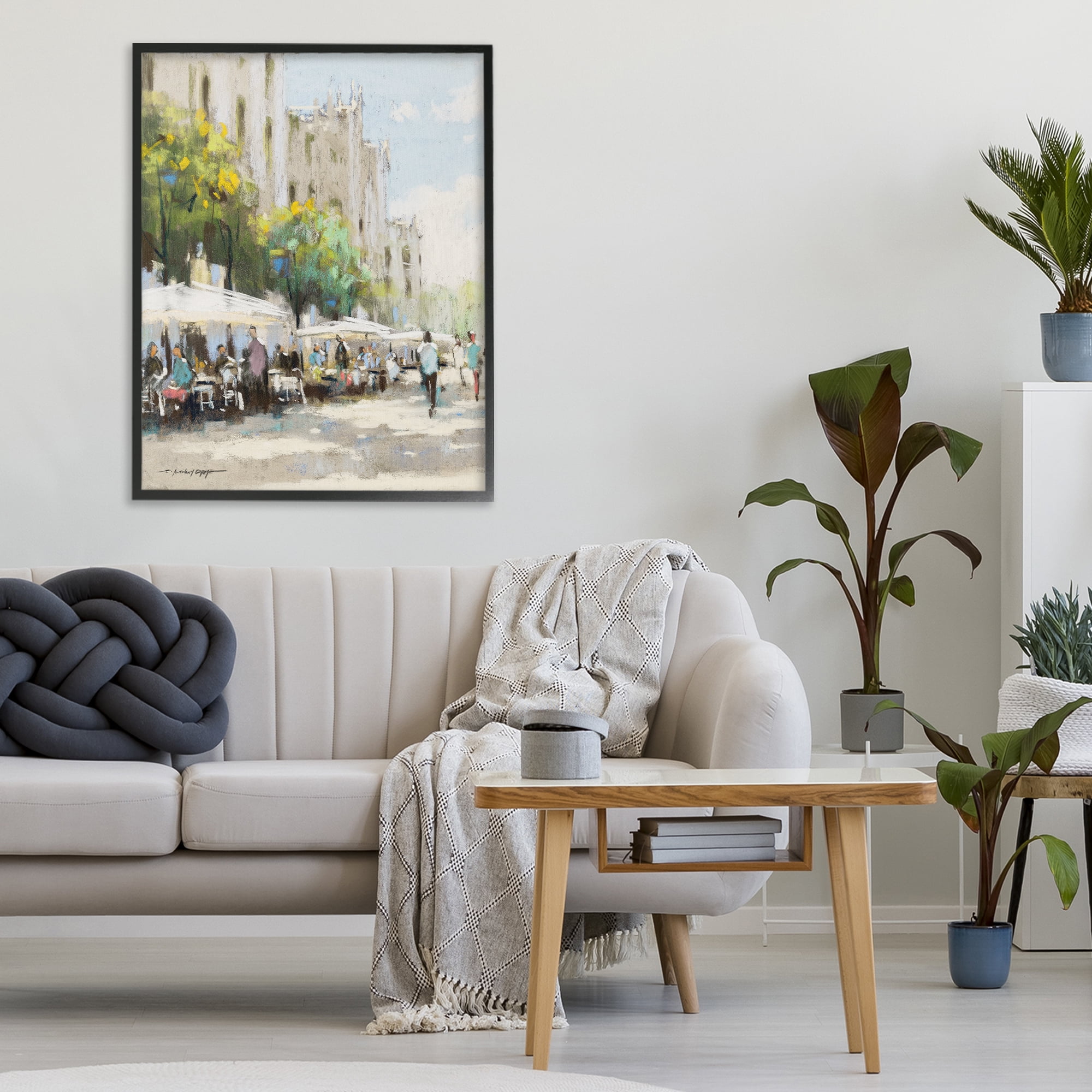 Stupell Industries Street Cafe on Boulevard Black Framed Giclee Art, design by Anthony Orme