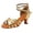 Gold, variant on Womens Latin Dance Shoes Satin Ballroom Salsa Dance Shoes Ankle Strap Kitten Heel Practice Performance Dance Shoes