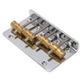 thumbnail image 3 of Conjunto De Puente De Bajo De 4 Cuerdas, Sillín De Puente De Guitarra, Estilo Vintage Plateado, Larga Vida útil, Instalación Simple Para Clase De Música ANGGREK Bass Bridge Assembly, 3 of 8