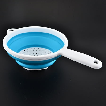 

Kitchen Foldable Pasta Strainers Collapsible Colanders with Handles Space-Saver Folding Silicone Strainers Colander.