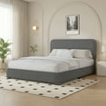 thumbnail image 3 of 4 EVER WINNER Full Size Bed Frame, Boucle Upholstered Bed Frame with Headboard, No Box Spring Required, Easy Assembly, Dark Gray, 3 of 8