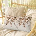 thumbnail image 4 of Brown Orange Eucalyptus Pillow Covers, Linen Long Throw Pillow Case, Farmhouse Weeping Leaves Linen Holiday Pillow Protector Decorative Cushion Cover for Living Room/Bedroom 20" x 36", 4 of 8