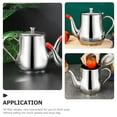 thumbnail image 3 of Raindrops Stainless Steel Oil Container with Comfortable Handle and Fine Filter Strainer for Kitchen Cooking and Storage, 3 of 6