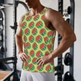 thumbnail image 5 of Gukieu Summer Watermelon Print Men's Quick Dry Fitness Vest, Round Neck Sleeveless Fitness Bodybuilding Top-XX-Large, 5 of 7