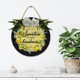 thumbnail image 4 of When Life Gets Sour Sweeten It With Kindness Door Sign Home Decor Round Wood Wreaths Wall Hanging Sign Farmhouse Porch Sign Front Door Decoration for Housewarming Gift All Seasons Holiday,12In, 4 of 5
