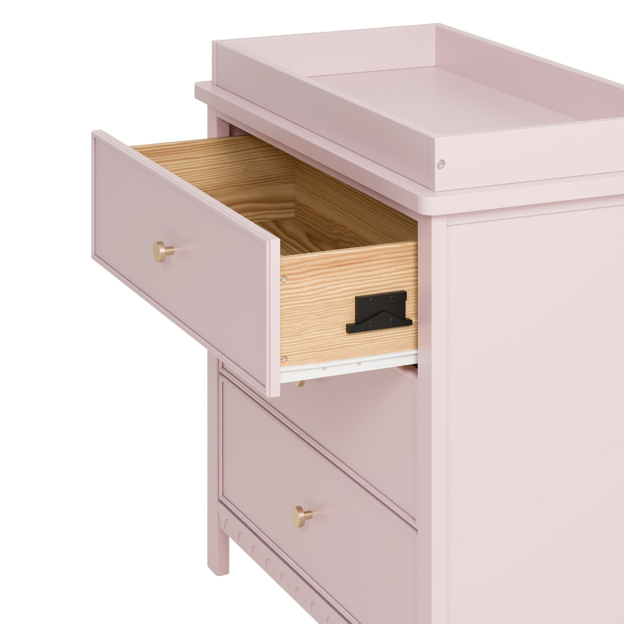 Graco Sasha 3 Drawer Dresser with Infant Changing Topper, Blush