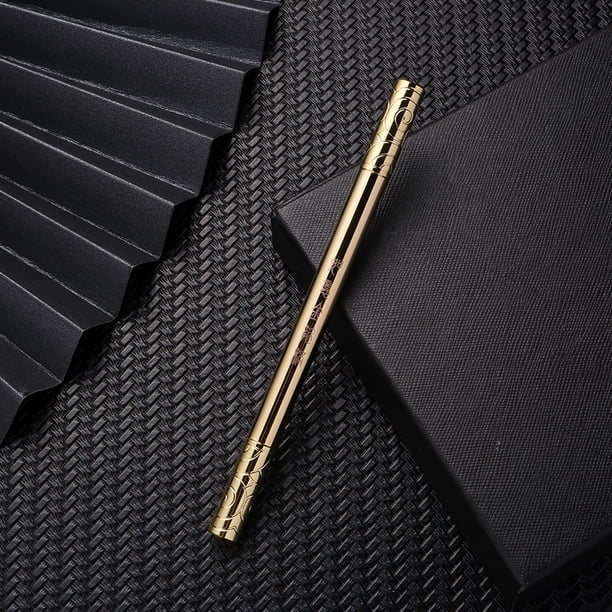 Bolígrafo de gel con aro dorado de latón Ruyi, regalo de oficina, bolígrafo de firma, bolígrafo de papelería para estudiantes