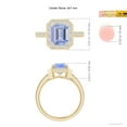 thumbnail image 4 of ANGARA Natural 2.4 ct Tanzanite Engagement Ring with Diamond Halo in 14K Yellow Gold for Women (Size-9x7mm) | December Birthstone, Anniversary, Jewelry Gift for Women | Natural Tanzanite Ring, 4 of 8