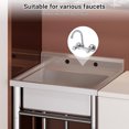 thumbnail image 3 of TROPOW 21-Inch Commercial Utility Sink, Single Bowl Stainless Steel Freestanding Sink with Backsplash, Adjustable Legs & Rapid Drainage System, for Outdoor, Restaurant, Garage, or Laundry Room, 3 of 7
