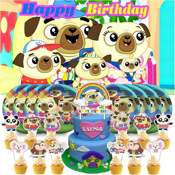 Chip and Potato Birthday Supplies Plates Decorations Decor Backdrop Banner Cake Topper Fans