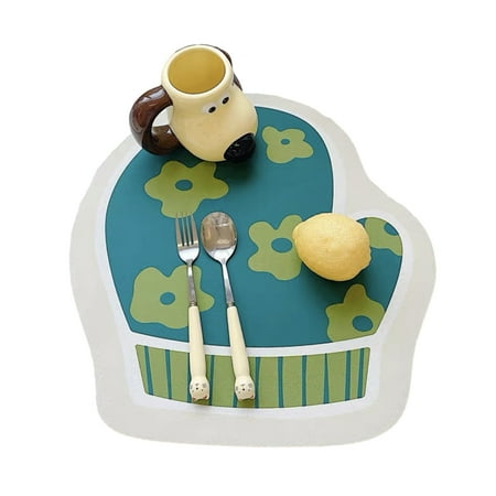 

CherryHome Non-slip Table Mat Table Mat Cartoon Pattern Highly Absorbent Slip-resistant Heat Insulation Placemat Kitchen Countertop Drain Pad Cup