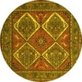 thumbnail image 1 of Ahgly Company Indoor Round Persian Yellow Traditional Area Rugs, 7' Round, 1 of 4