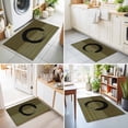 thumbnail image 4 of Entryway Rug 2'x3', Olive Green Striped Kitchen Runner Rugs Non-Slip Carpet Mats, Black Geometric Vintage Stripes Ombre Bedside Rugs Runners Washable Floor Carpet for Bathroom Laundry Room, 4 of 8