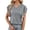 Grey, variant on Fiaer Summer V-Neck T Shirts for Women Puff Sleeve Casual Blouses Tops Solid Color Soft Comfy Boho Tees White XL