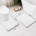 thumbnail image 2 of ComfiTime 2 Piece Bathroom Rugs Set – Thick Memory Foam, Non-Slip Bath Mat, Soft Plush Velvet Top, Ultra Absorbent, Small, Large & Long Rugs for Bathroom Floor, White, 17*24 & Contour Rug, 2 of 11