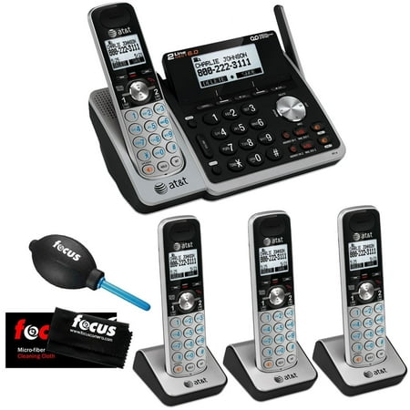 AT&T TL88102 DECT 6.0 1-Handset 2-Line Landline Telephone + Additional Handsets