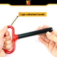 thumbnail image 4 of Wellmax 2-Pack 5/8" x 4-1/2" Steel Hitch Pin with 4pcs 3" R Clip, Clevis Pin Hitch with Rubber-Coated Handle, Red Color, 4 of 5