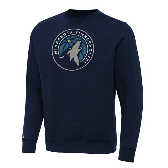 Men's Antigua Navy Minnesota Timberwolves Big & Tall Victory Crew Neck Pullover Sweatshirt