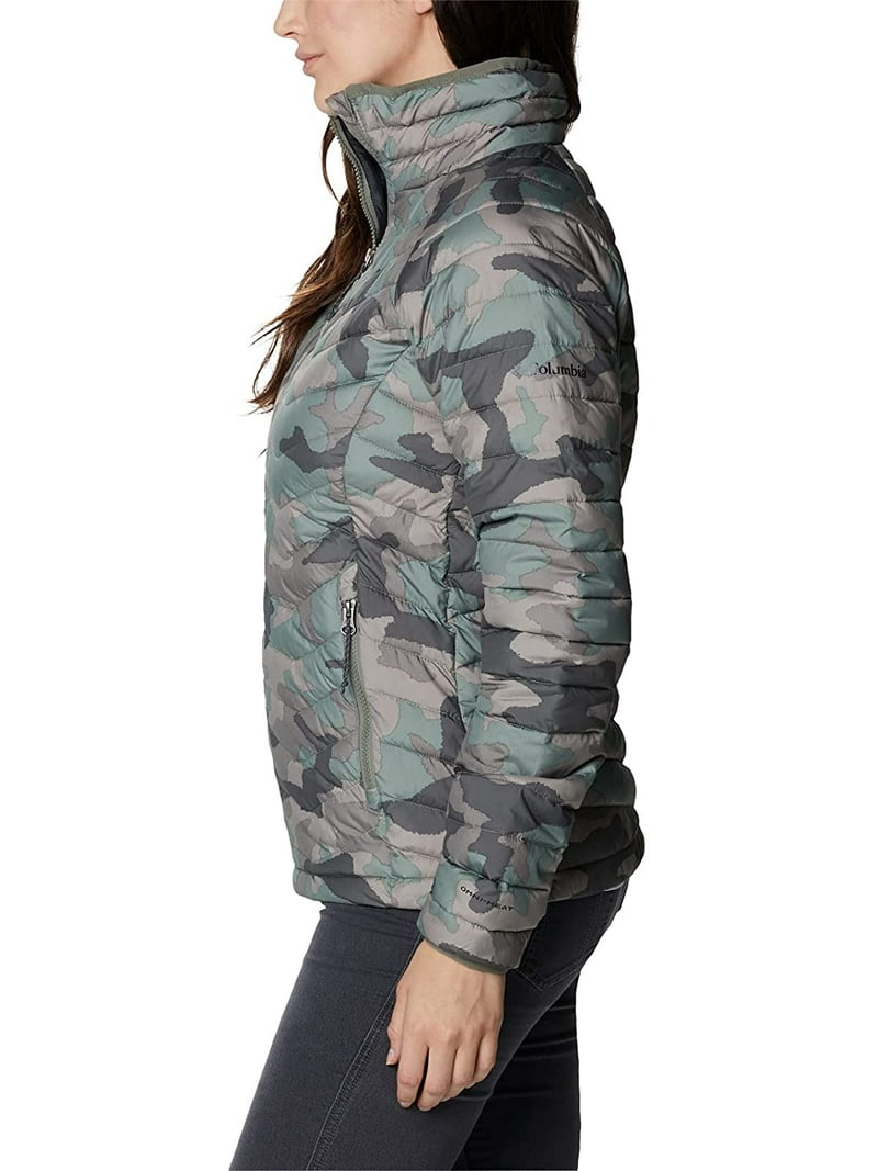 Columbia Womens Powder Lite Jacket Cypress Trad Camo Print Medium