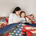 thumbnail image 4 of Manfei Cardinal Bird Blossoms Full Size Comforter Sets,American Flag Bedding Comforter Set,Red Green,Navy Blue Reversible,3pcs,1 Comforter and 2 Pillowcases, 4 of 7