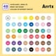 thumbnail image 3 of Marcador acrílico Arrtx 48 colores para pintura rupestre y suministro de arte, 3 of 7