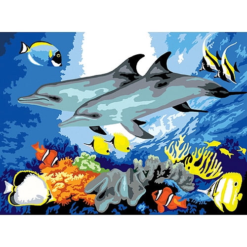 Royal Brush Painting By Numbers Dolphins PJS24 NEW IN STOCK 