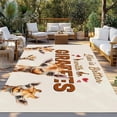 thumbnail image 2 of Giraffe Outdoor Rug for Patio/Deck/Porch, Non-Slip Large Area Rug 6 x 9 Ft, Red Love Heart Rustic Animals Indoor Outdoor Rugs Washable Area Rugs, Reversible Camping Rug Carpet Runner, 2 of 8