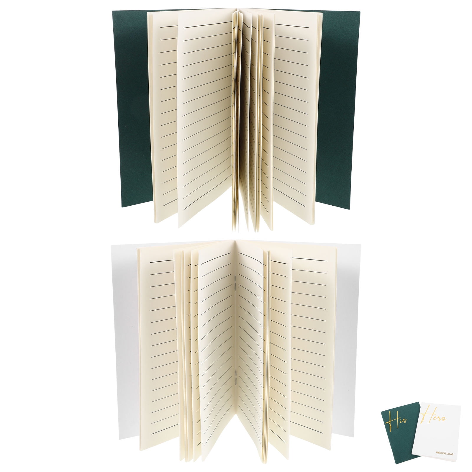 OUNONA Wedding Vow Books Multi-Color Paper Keepsake Set Modern Aesthetic Design for Couples