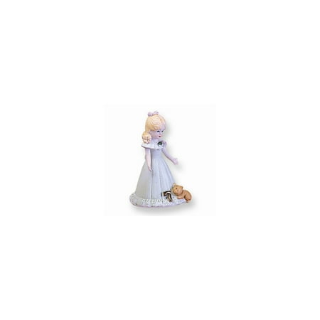 Porcelain Little Girl Figurine - enesco growing up girls blonde age 7 porcelain figurine, 4.5