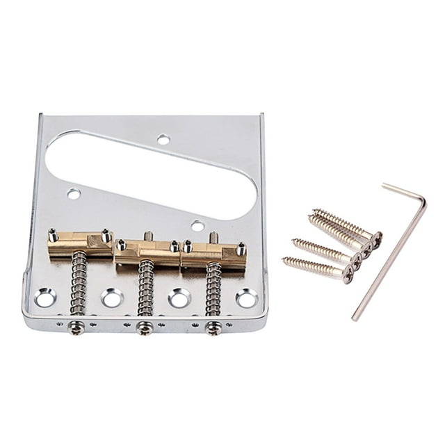 Puente de guitarra Vintage, doble superficie de chorro de arena con muescas , asiento tón, apto para piezas de puente de guitarra T shamjiam Placa de control de puente cromado