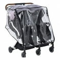 thumbnail image 6 of MELIVO 1Pc Double Strollers Rain Cover Windproof Protective Sleeve Case for Twin Baby Prams Side by Side/Front Rear, 6 of 7