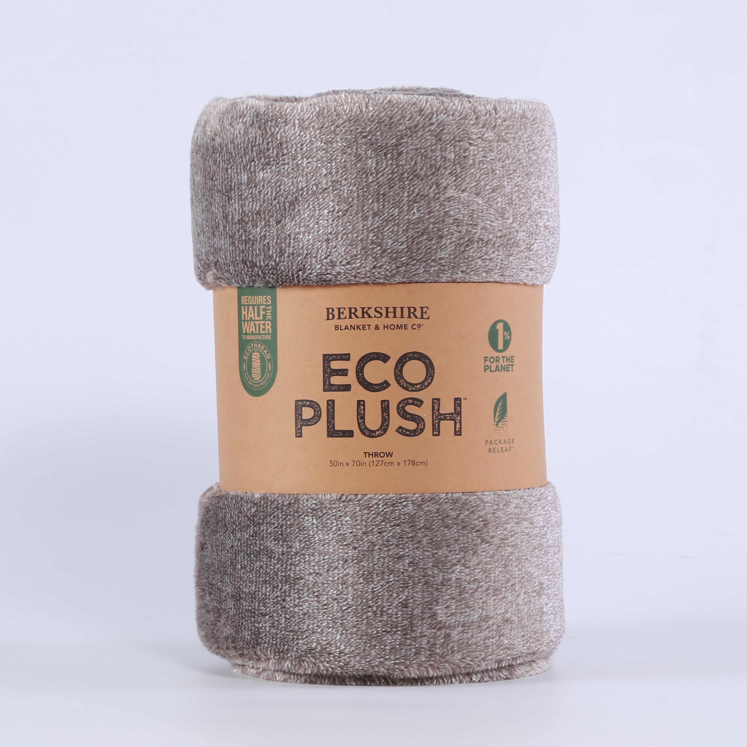 Berkshire Blanket & Home Co Eco Plush Throw 50” x 70” Tan