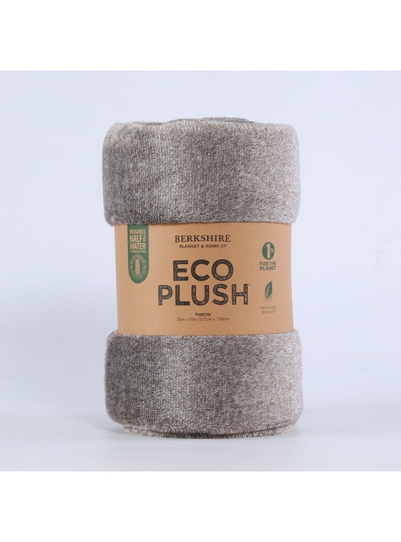 Berkshire Blanket & Home Co Eco-Plush Throw Blanket, Tan, Standard Throw
