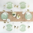 thumbnail image 2 of PLASTICPRO Elegant Plastic Dinner Plates Set Green White Tulip Plastic Silverware, 128 Pack, 2 of 6