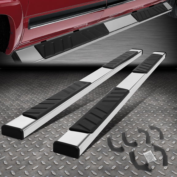 Nuvision for 05-22 Toyota Tacoma Chrome 5" Wide Double Cab Flat Step Bar Running Board