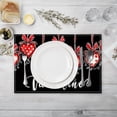 thumbnail image 4 of TIMIFIS Napperons Rose Tapis de Repas Décoration de Table de Fête Tapis d'Isolation Tapis de Tasse Tapis de Table Imprimé en Lin, 4 of 5