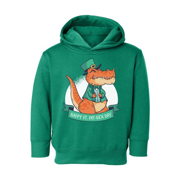 Awkward Styles Saint Patrick's Day Toddler Hoodie Irish Pat-rex Hooded Sweatshirt for Kids