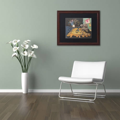 Trademark Fine Art 'Jesus Saves' Canvas Art by Craig Snodgrass, Black Matte, Wood Frame