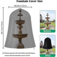 thumbnail image 5 of Outdoor Garden Fountain Dustproof Cover Heavy Duty Waterproof Durable Bird Bath Cover Fountain Cover With Locking Drawstring Protective Cover For Wint, 5 of 5