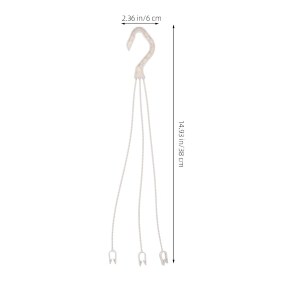 DEEPCRAFF White Plastic Plant Hooks, Hanging Flower Pot Holders for Indoor and Outdoor Use, 5 Pieces