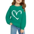 thumbnail image 5 of KAUOD Teen Girls Crew Neck Sweatshirts Cute Heart Print Long Sleeve Pullover Tops Clothes Kids Cotton Soft Walking Hoodies, 5 of 6