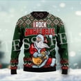thumbnail image 4 of Suéter feo de punto divertido de Navidad de algodón con diseño de Papá Noel para mascotas, jersey informal vintage de invierno estilo Harajuku, jersey retro de manga larga con impresión 3D, 4 of 4