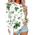 thumbnail image 2 of Rutainlusire Womens 2026 Trendy St. Patricks Day Comfy Loose Sweatshirts Shirts Women's St. Patrick's Day Printed Loose Round Neck Sweatshirt, 2 of 5