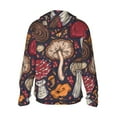 thumbnail image 3 of Uemuo Forest Wild Mushroom Pattern Women's Full Zip UPF 50+ Sun Protection Hoodie Jacket Long Sleeve Sun Shirt Hiking Outdoor Performance with Pockets-Large, 3 of 9
