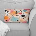 thumbnail image 2 of Designart "Fusion Of Modern Polka Dots I" Polka Dots Printed Throw Pillow, 2 of 5