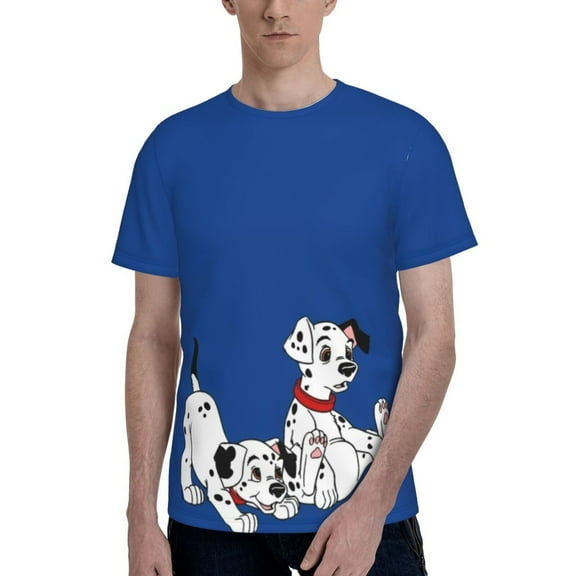 Dalmatians Men's T Shirts Cartoon Graphic Short Sleeve Tees Novelty Casual Unisex Adults Tee Shirt Tops
