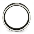 thumbnail image 2 of Auriga Fine Jewelry Stainless Steel Brushed Black IP-plated with CZ 8 mm Flat Ring for Women Size 10, 2 of 6